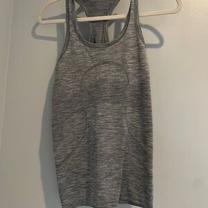 Lululemon Heathered gray swiftly tank top size 4